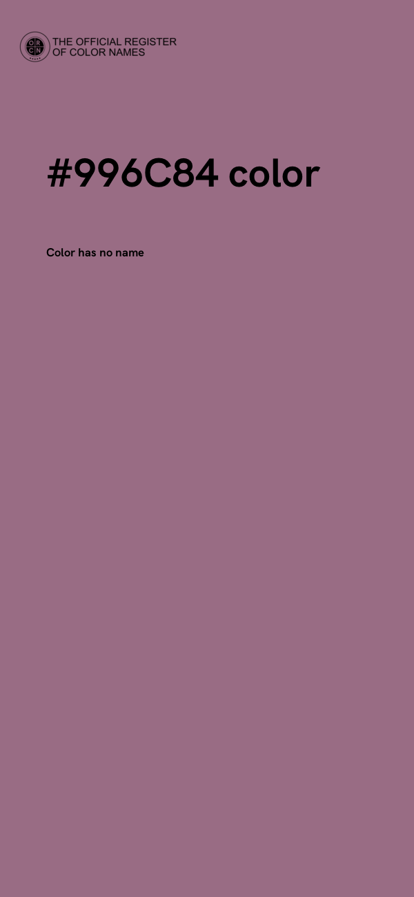 #996C84 color image