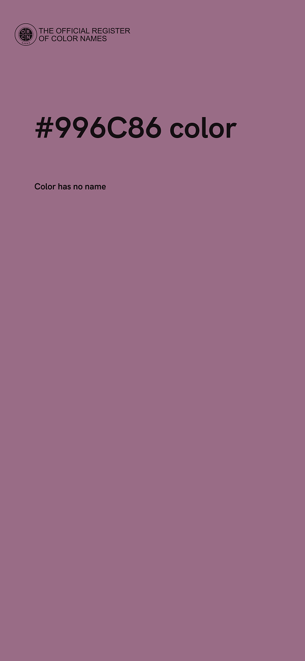 #996C86 color image