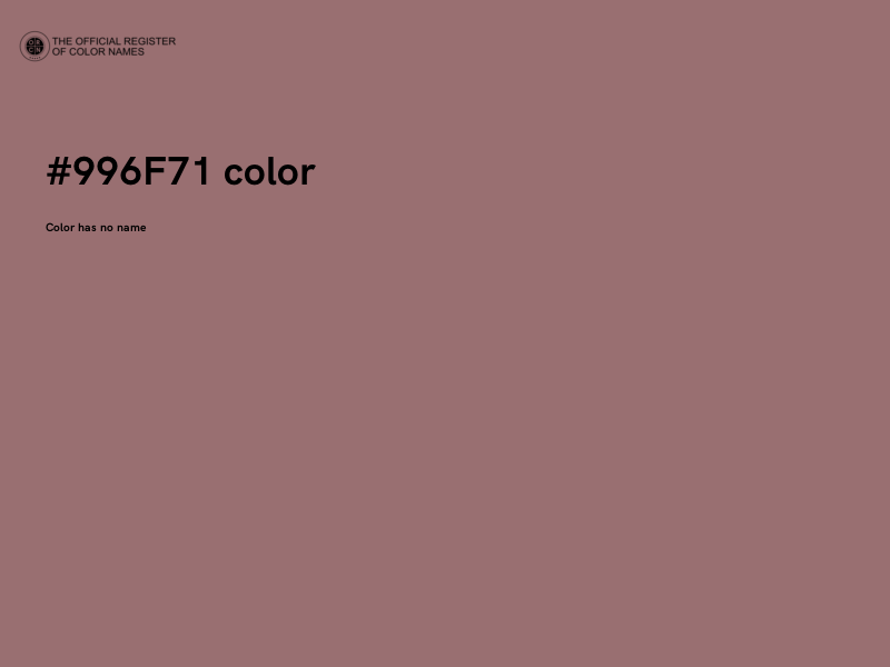 #996F71 color image