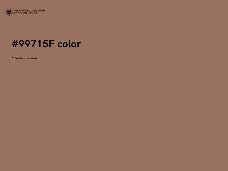 #99715F color image