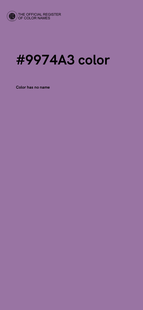 #9974A3 color image