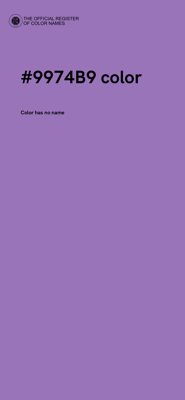 #9974B9 color image