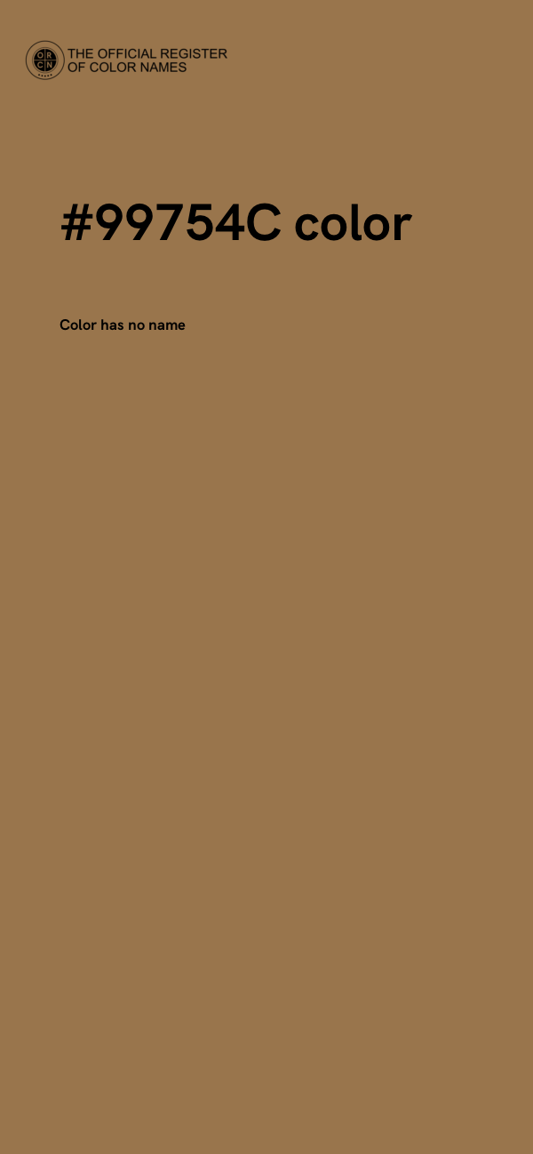 #99754C color image