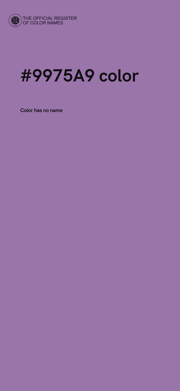 #9975A9 color image