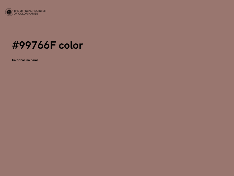 #99766F color image