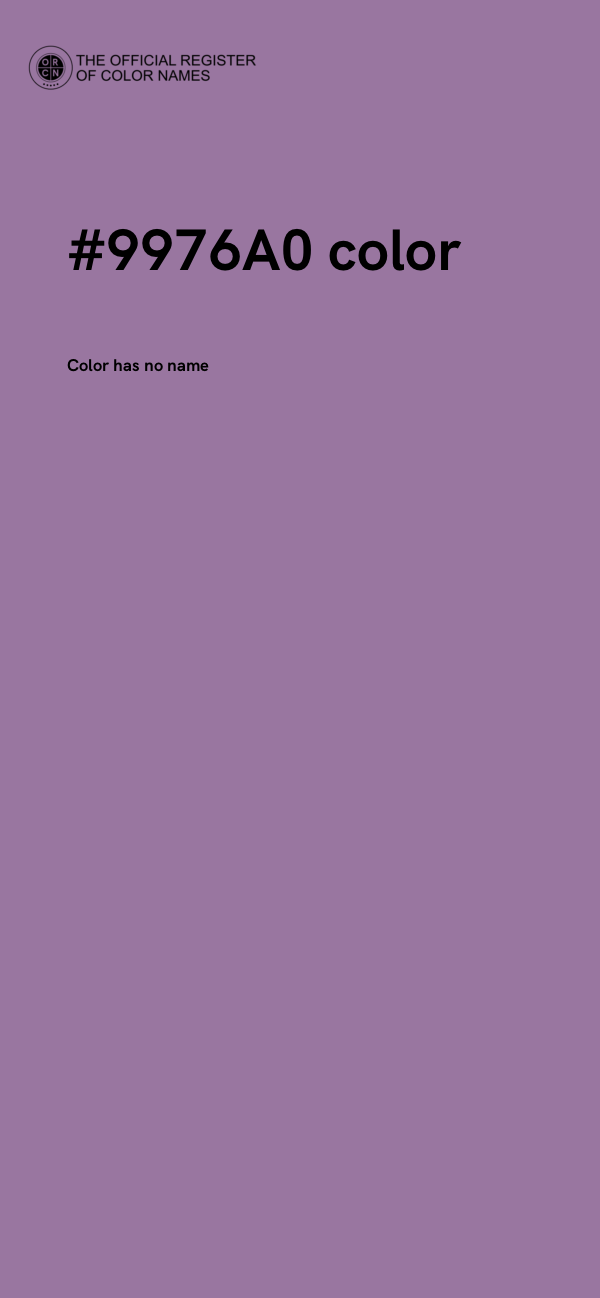 #9976A0 color image
