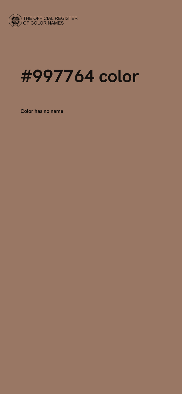 #997764 color image