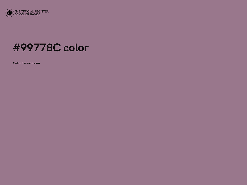 #99778C color image