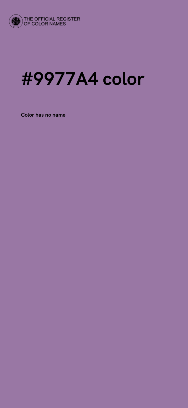 #9977A4 color image