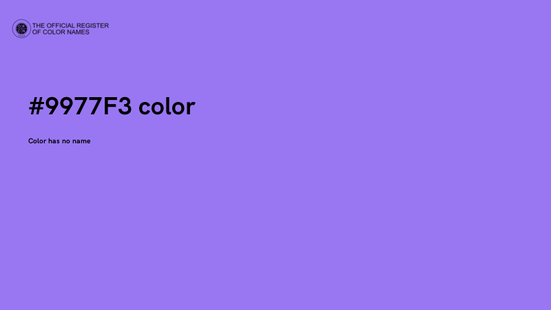 #9977F3 color image