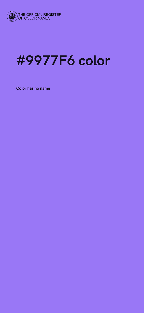 #9977F6 color image