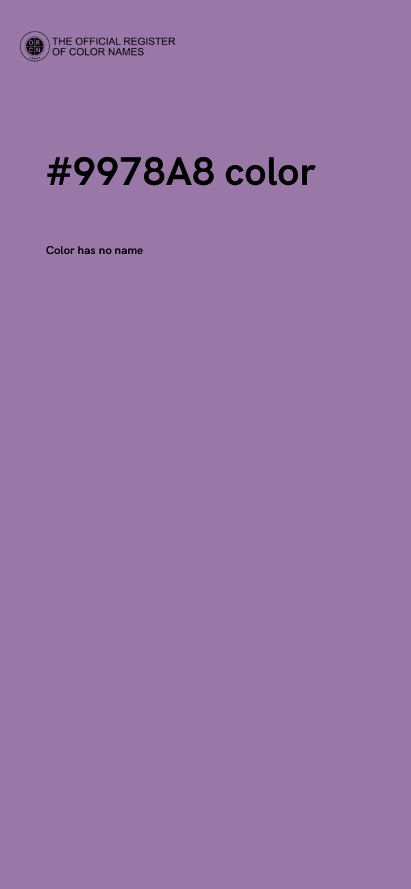 #9978A8 color image