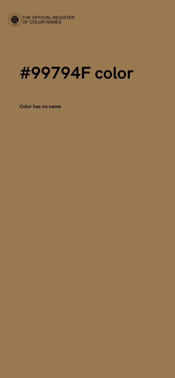 #99794F color image