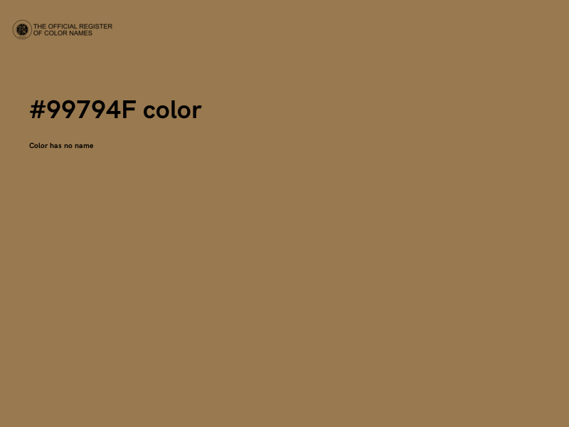 #99794F color image