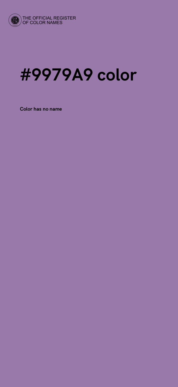 #9979A9 color image