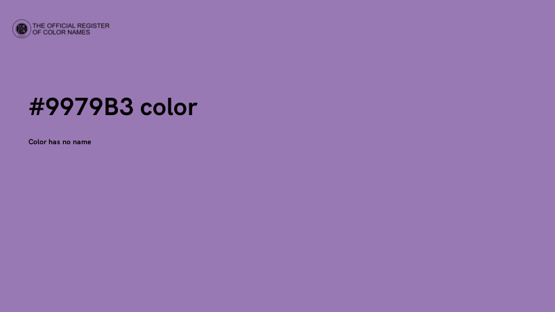 #9979B3 color image