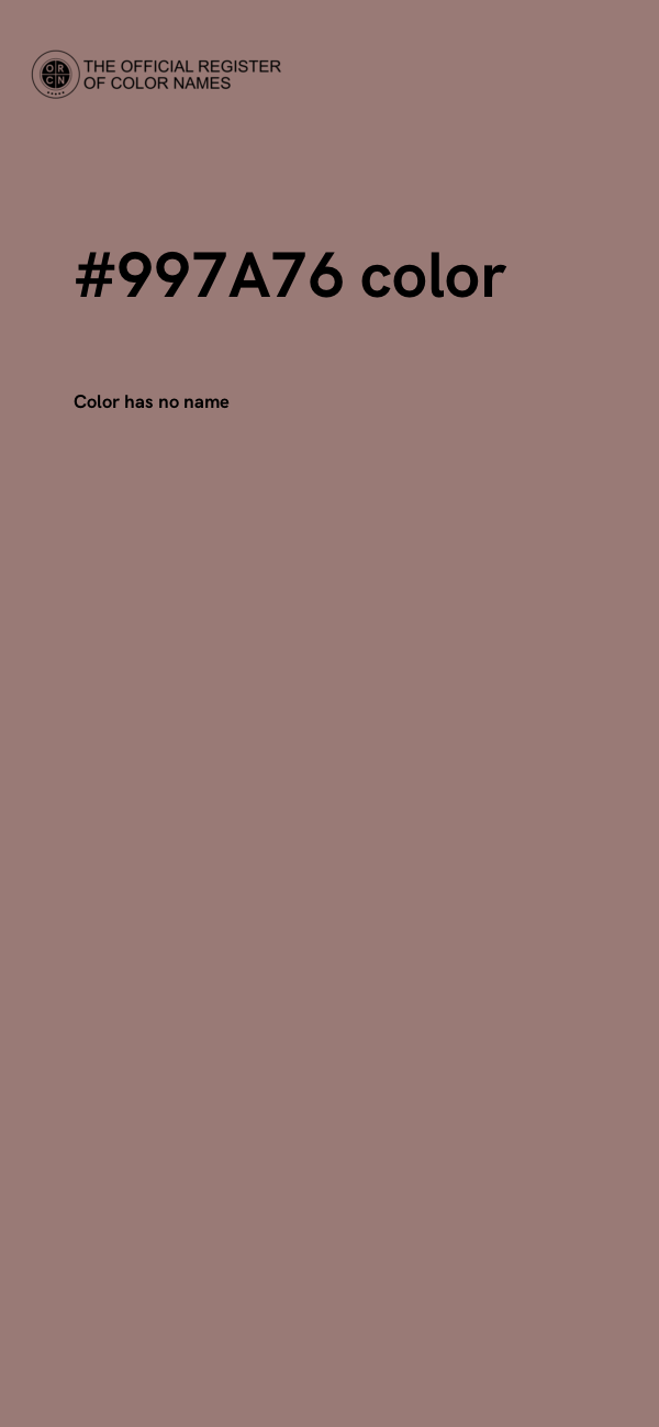 #997A76 color image