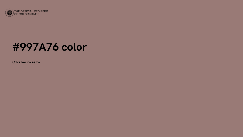 #997A76 color image