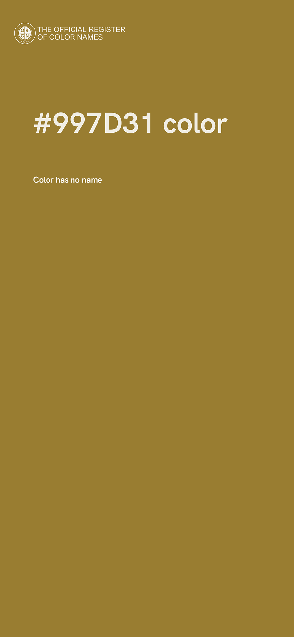 #997D31 color image
