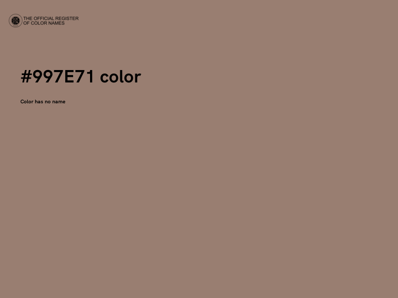 #997E71 color image
