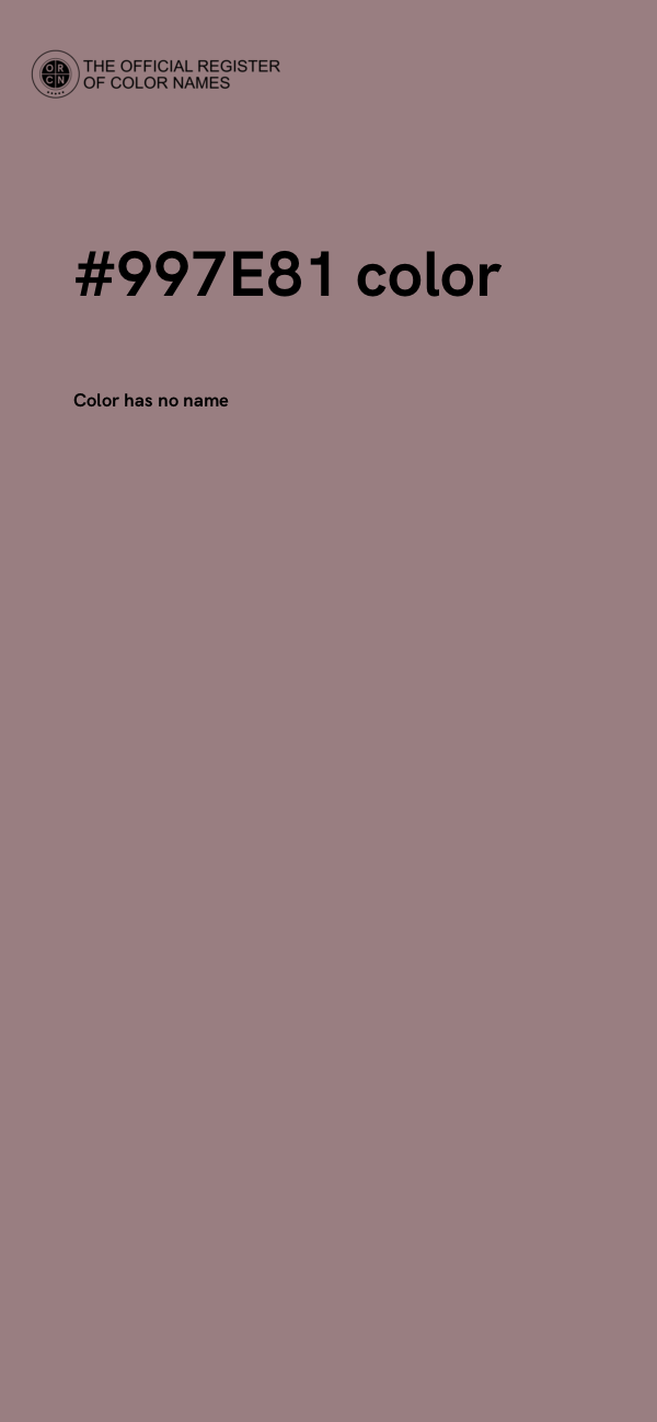 #997E81 color image