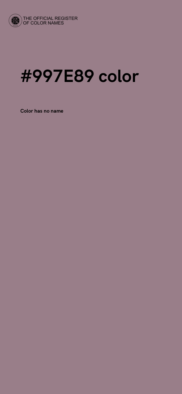 #997E89 color image