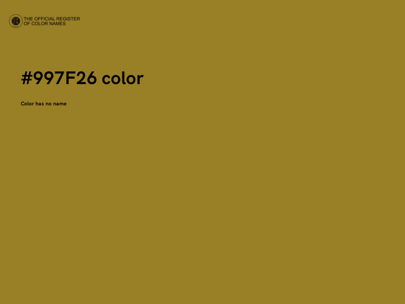 #997F26 color image