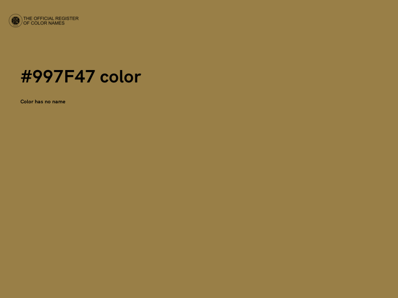 #997F47 color image