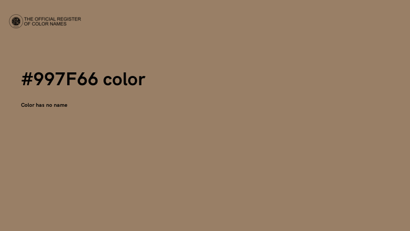#997F66 color image