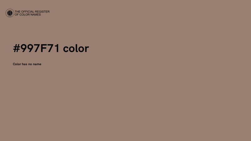 #997F71 color image