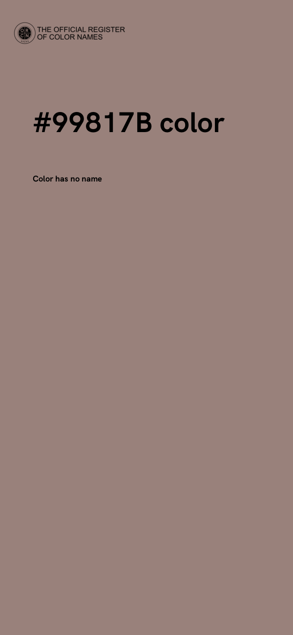 #99817B color image