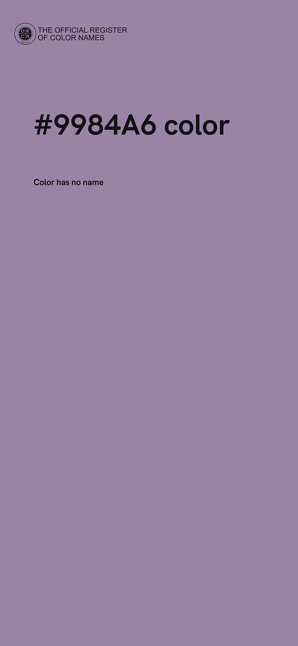 #9984A6 color image