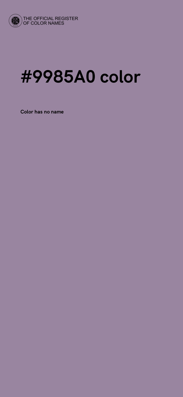 #9985A0 color image