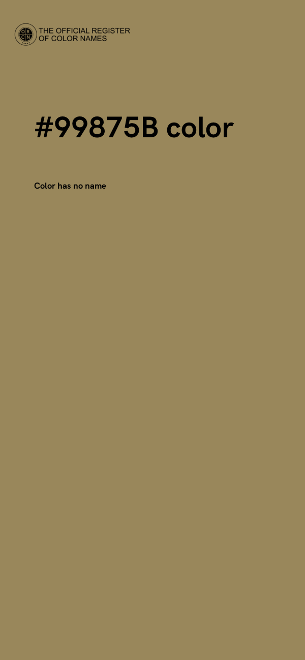 #99875B color image