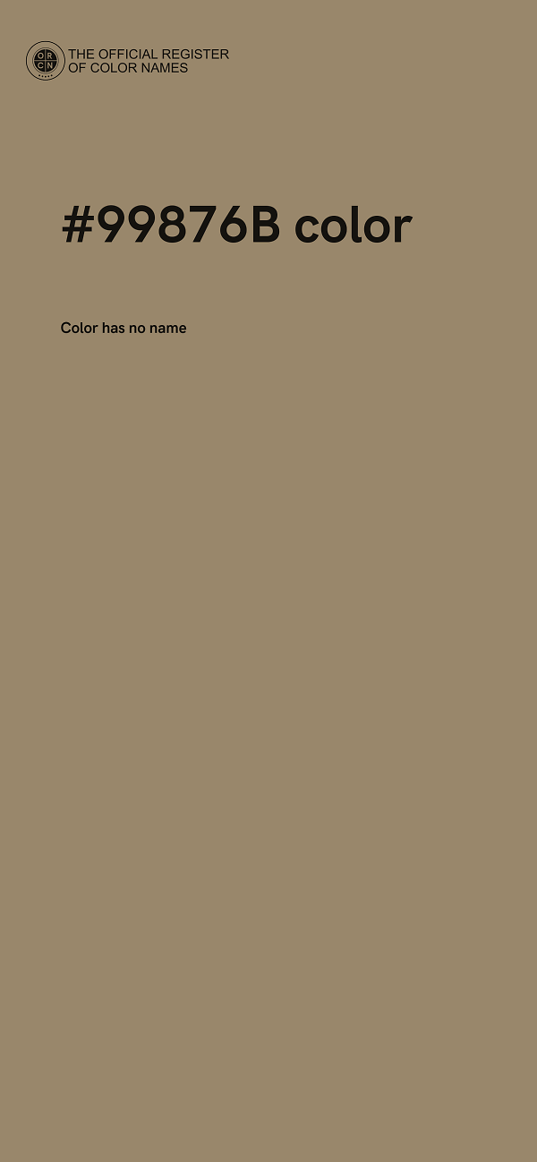 #99876B color image