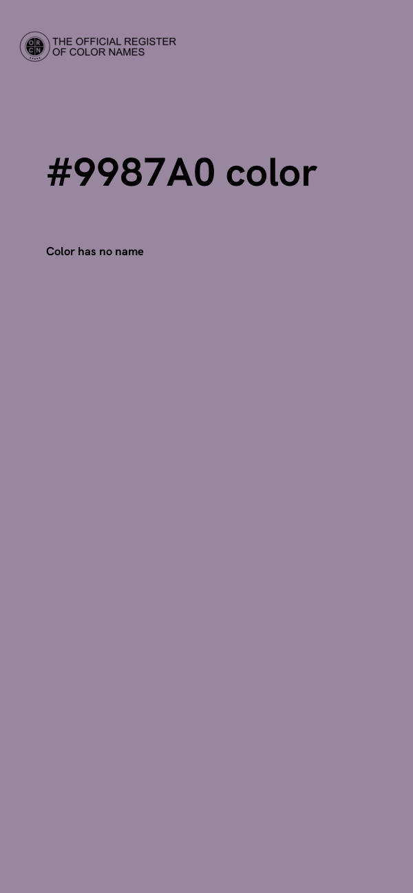 #9987A0 color image