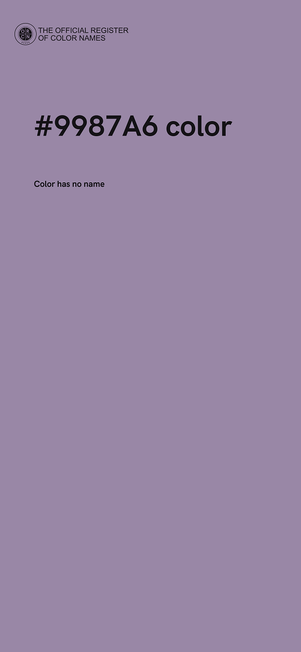 #9987A6 color image
