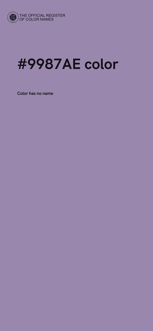 #9987AE color image