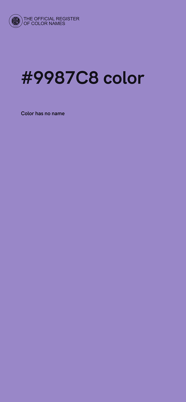 #9987C8 color image