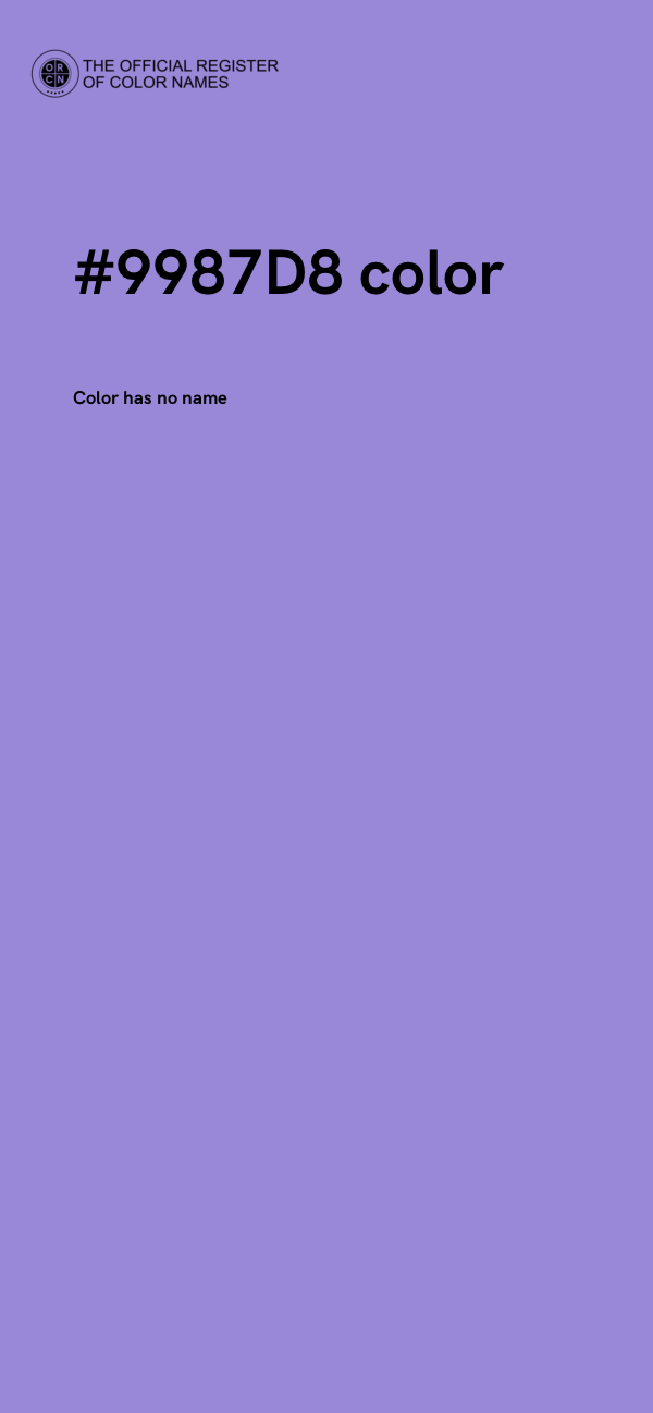#9987D8 color image