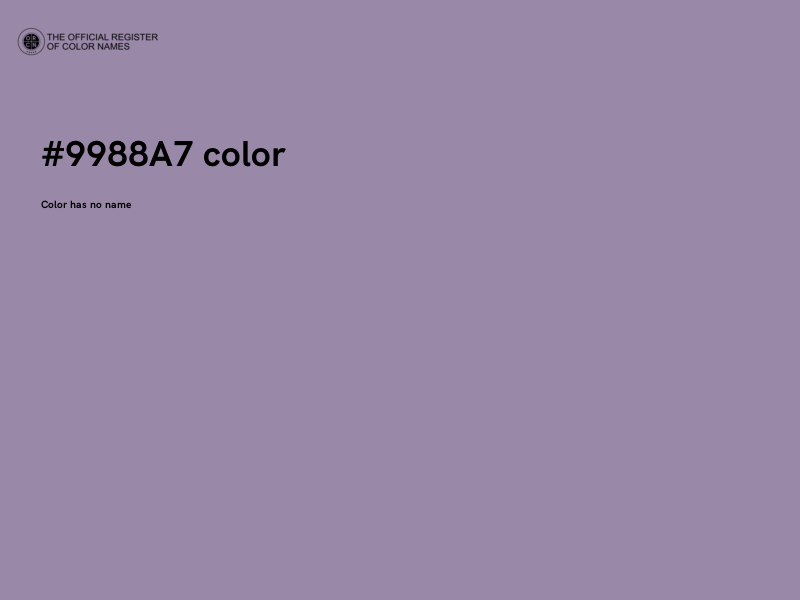 #9988A7 color image