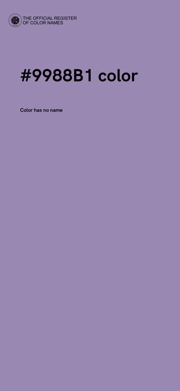 #9988B1 color image