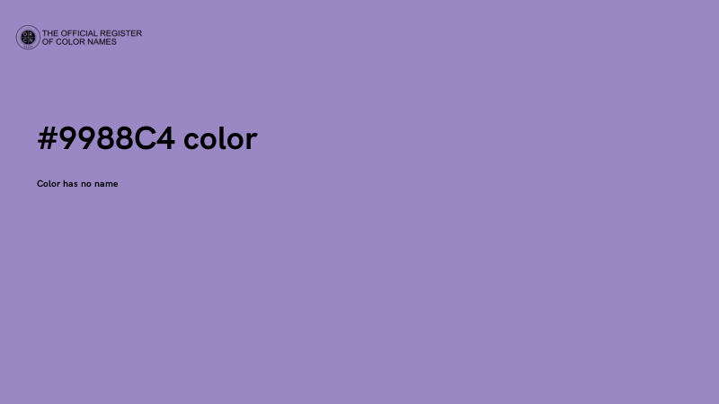 #9988C4 color image