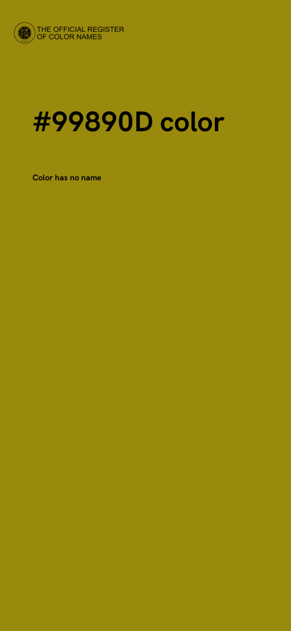 #99890D color image