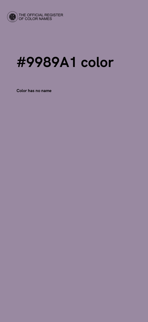 #9989A1 color image