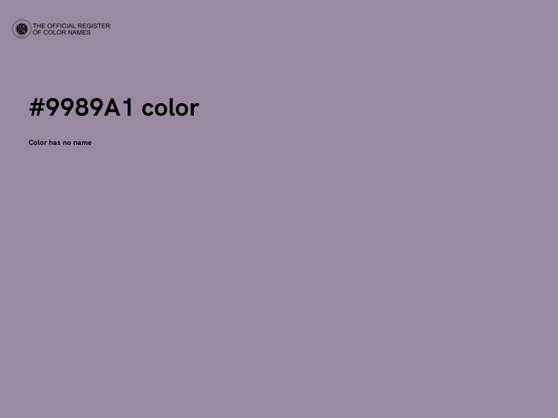 #9989A1 color image