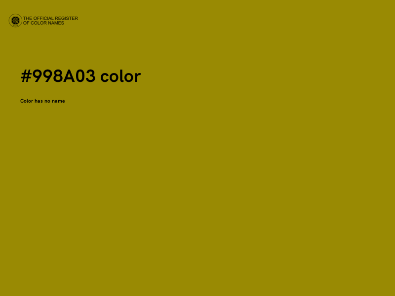 #998A03 color image