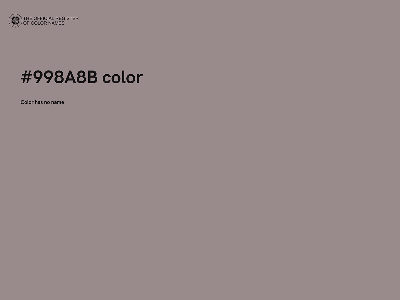 #998A8B color image