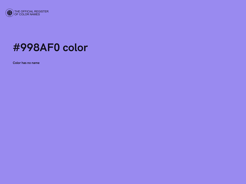 #998AF0 color image