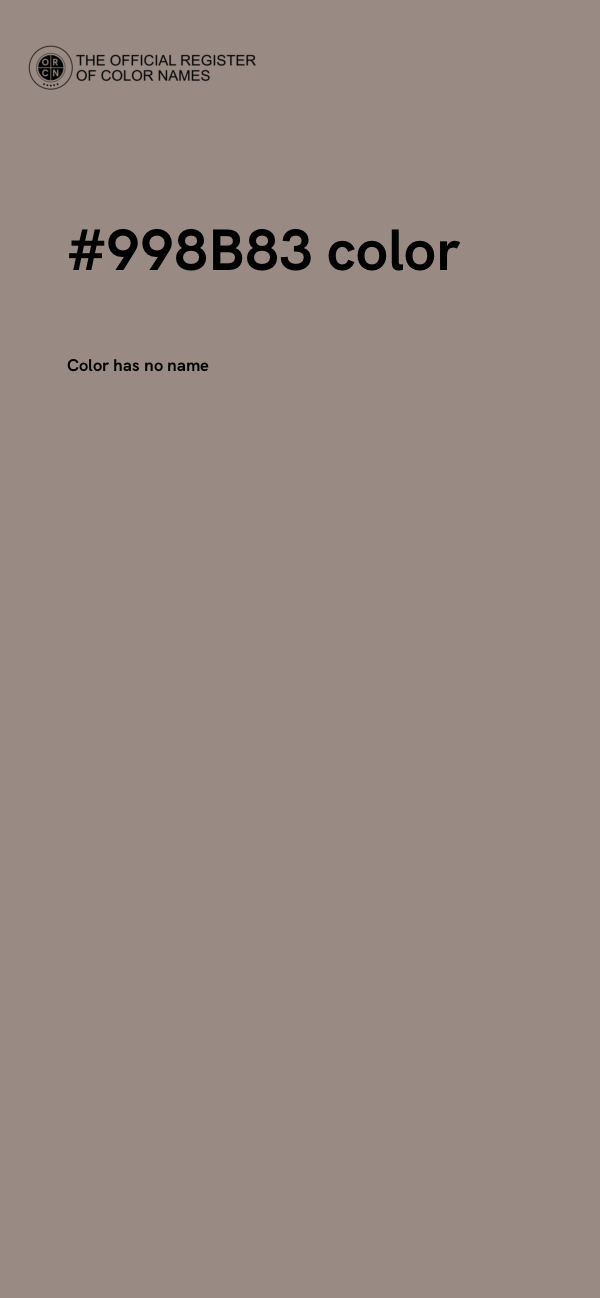 #998B83 color image
